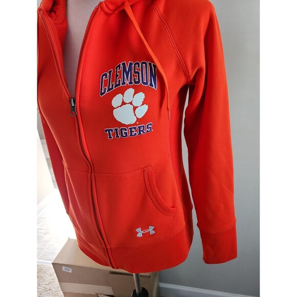 under armor clemson tigers orange zip-up jacket‎ size medium - Picture 2 of 4